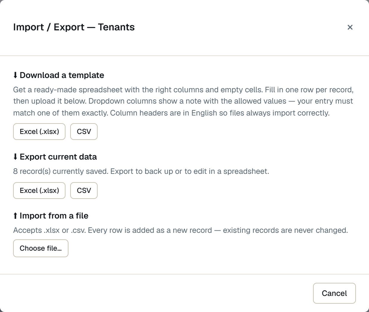 Import and export — Import and export