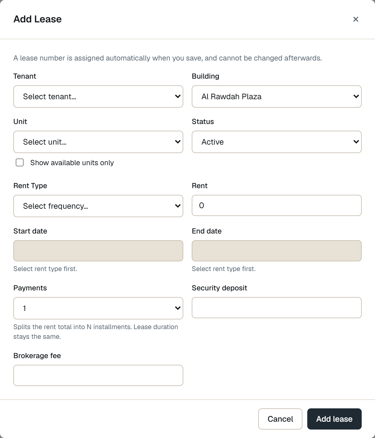 Leases — Create a lease