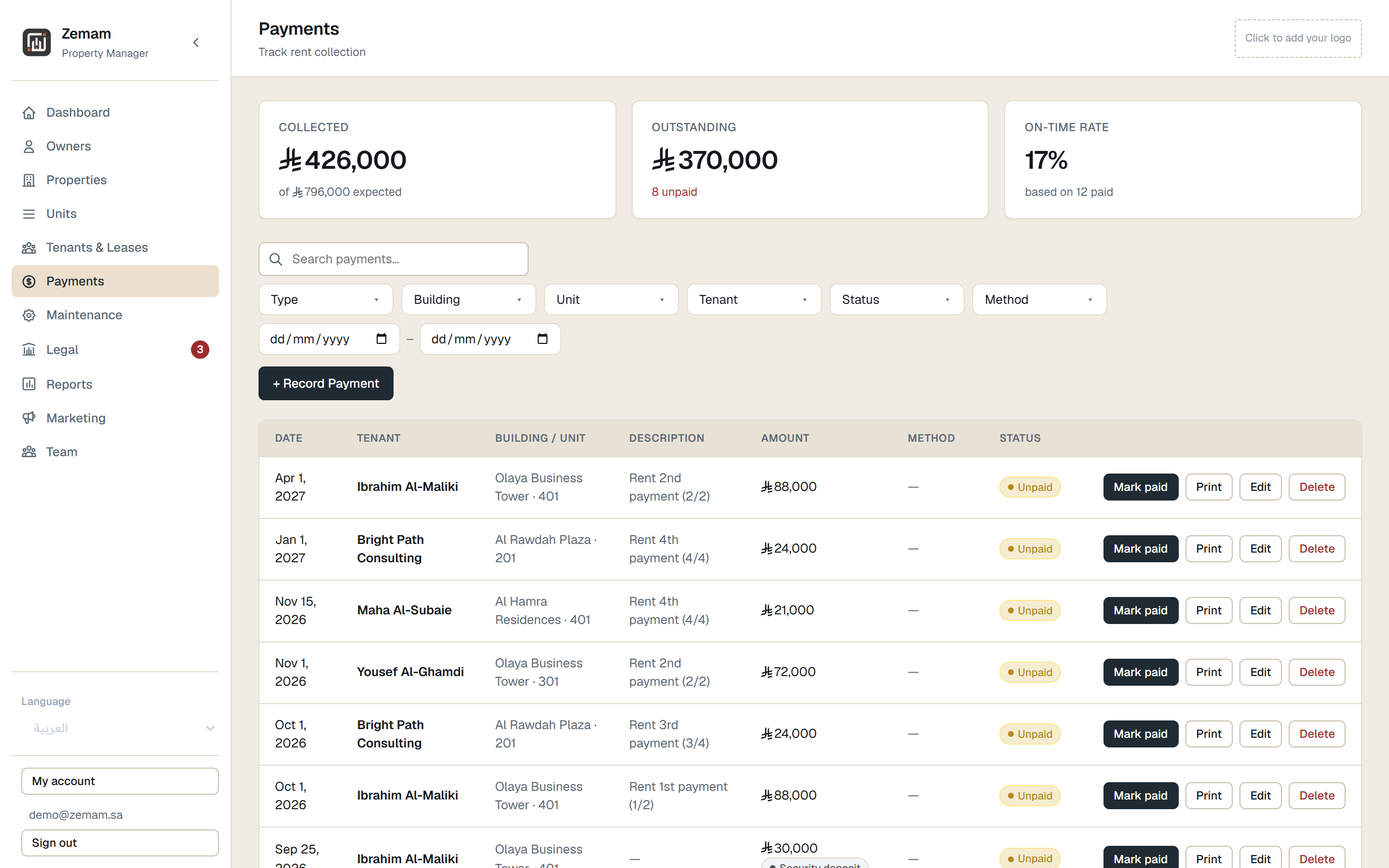 Zimmam payments