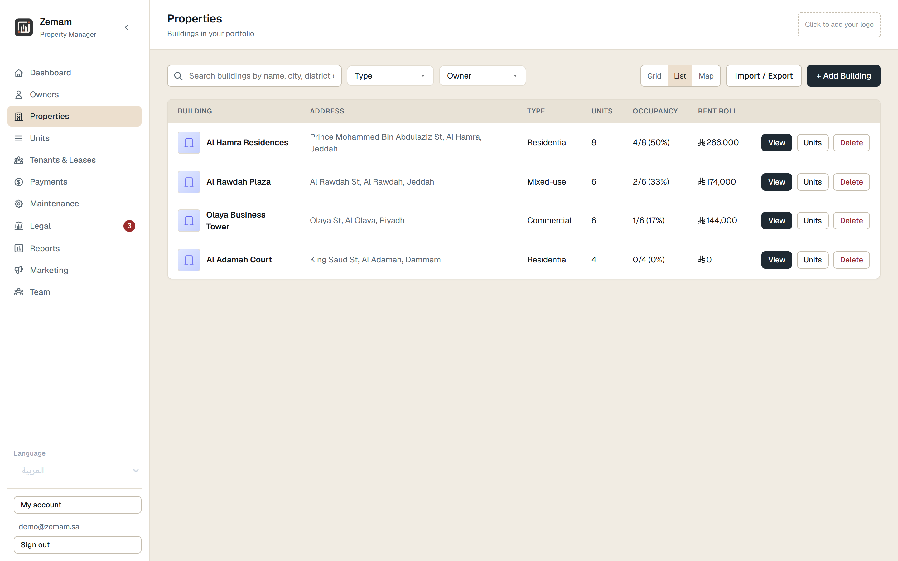 Zimmam properties