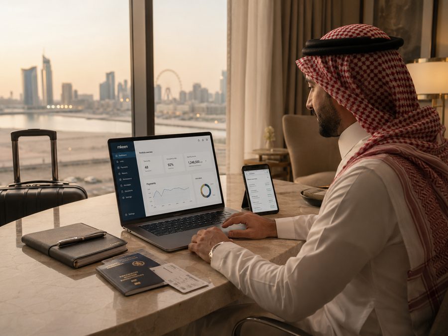 An owner managing property from another city with full visibility